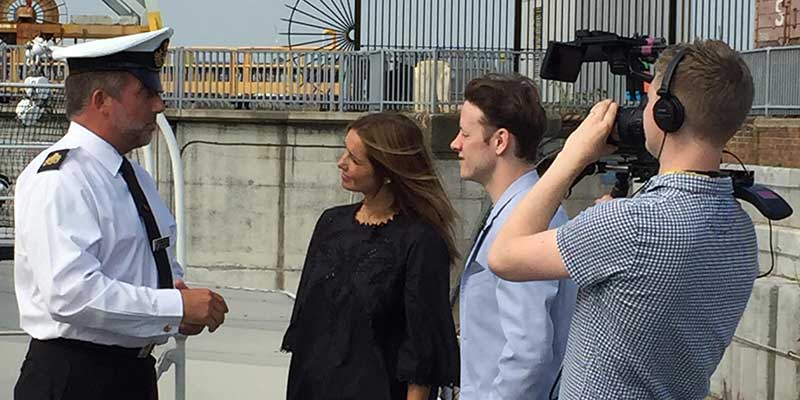 Warrant Officer welcomes Louise Redknapp and Kevin Clifton onboard M.33