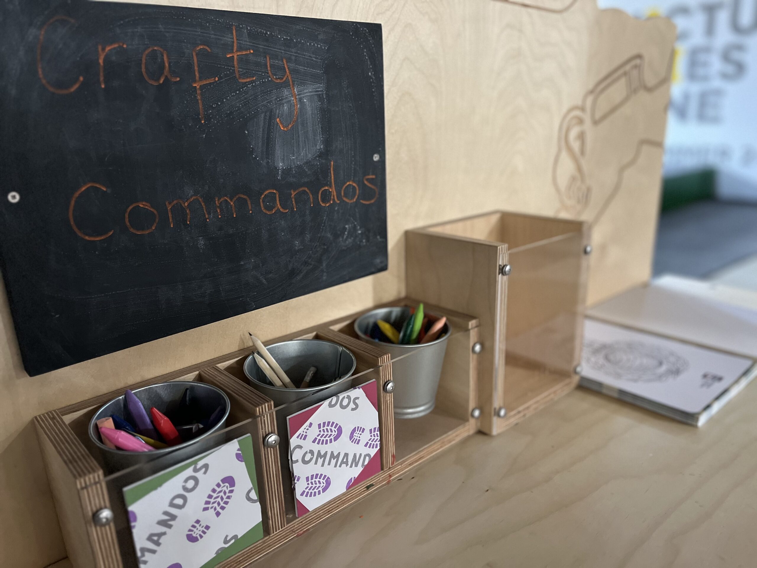 Crafty Commandos activity station at Action Stations