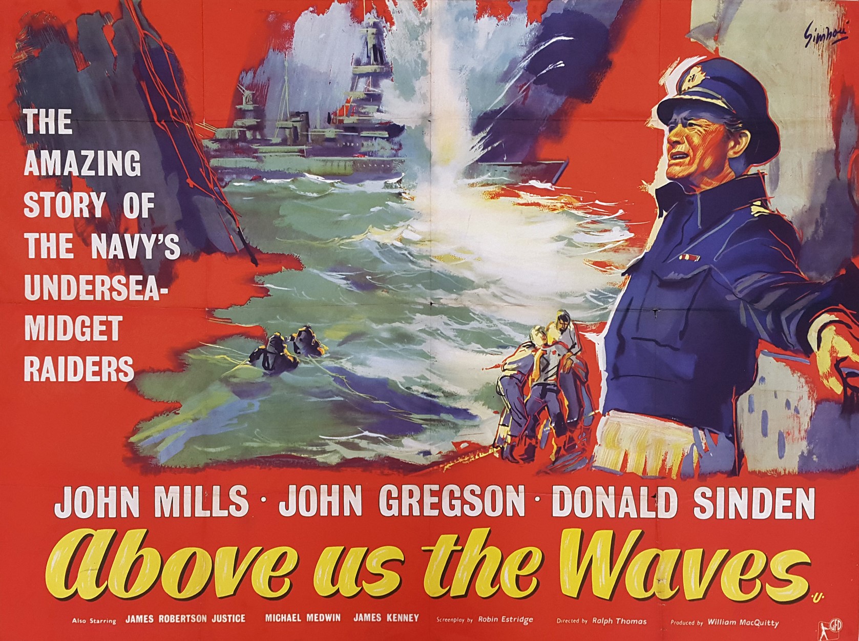 Theatrical poster for the film 'Above us the Waves'
