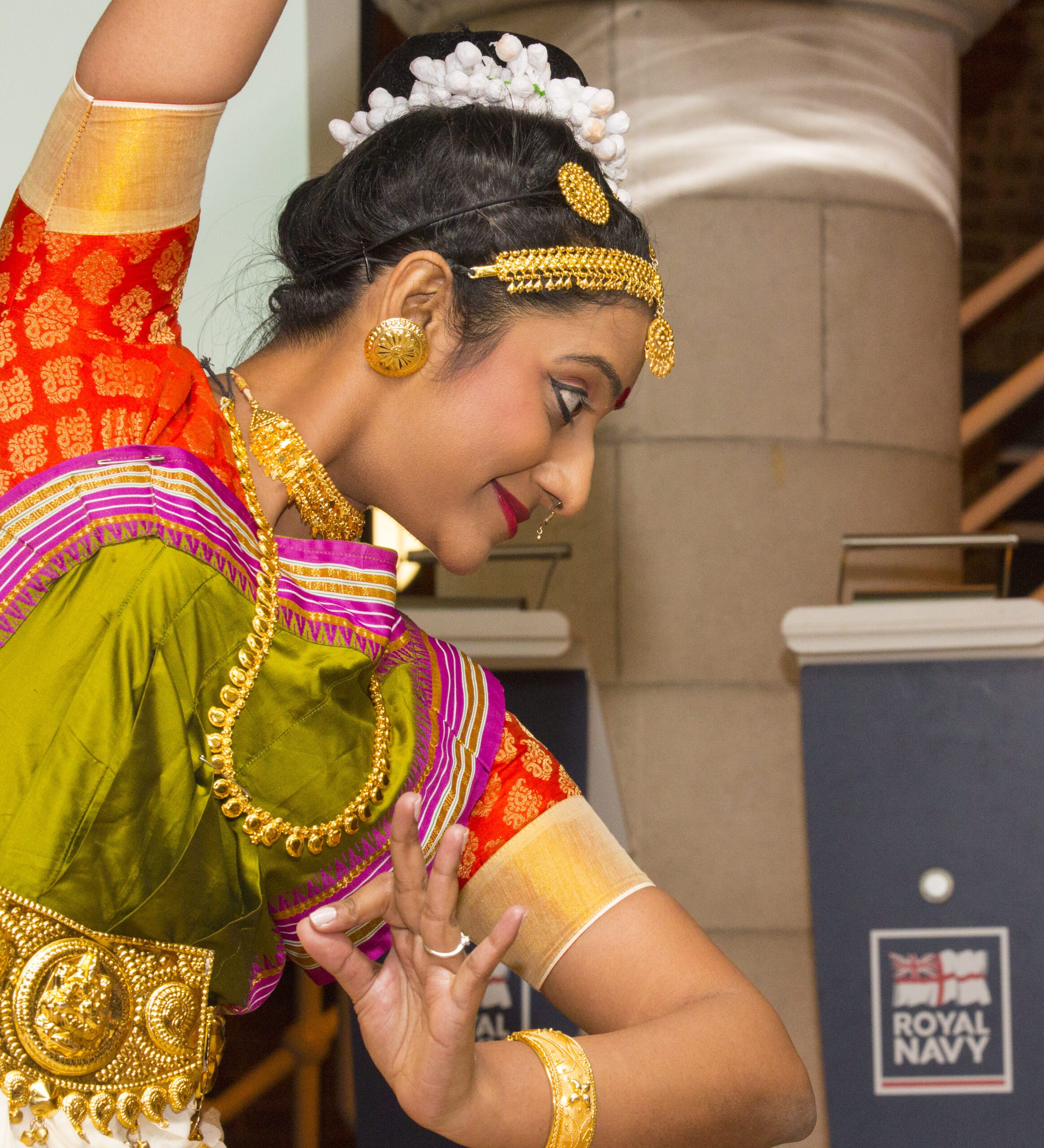 Female dancer in traditional Indian dress