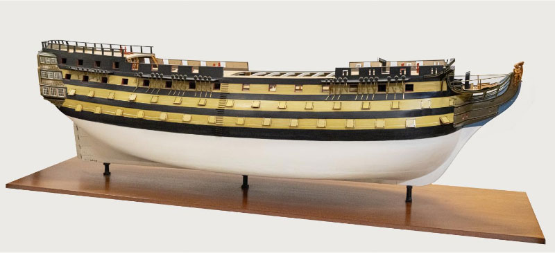 The world’s only known scale model of HMS Victory from the time of the Battle of Trafalgar put on permanent display at Portsmouth Historic Dockyard to mark Royal Navy’s most famous day